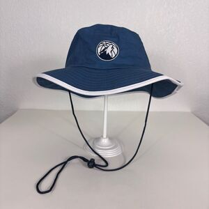 Minnesota Timberwolves Basketball Blue Bucket Hat with String Under Chin One Siz